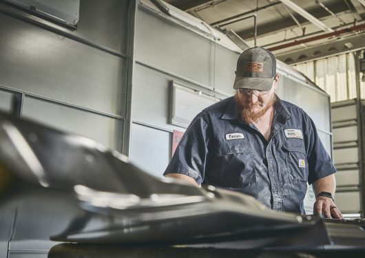 Mechanic performing a repair