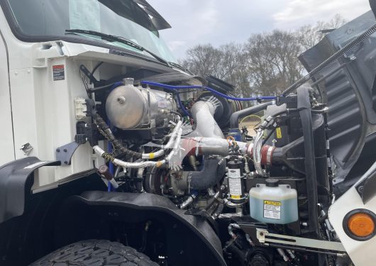 Air compressor in a semi truck