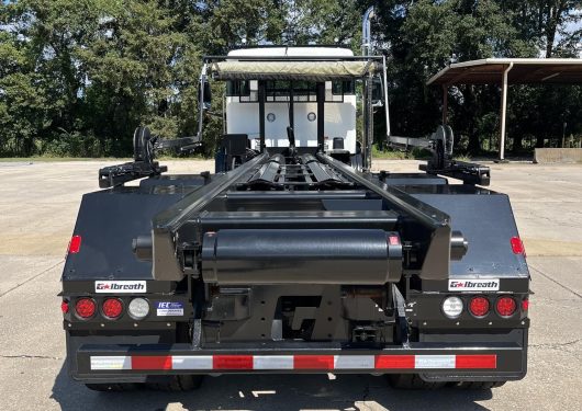 Semi truck chassis from the back