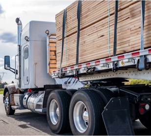 Truck carrying wood